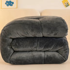 Edredom plush extra grosso antistático para outono e inverno