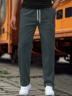 Calças homem algodão jogger confortáveis corte moderno