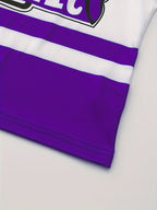 Conjunto de cheerleading infantil com saia, top sem mangas e pompons coloridos