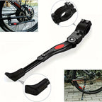 Suporte lateral para bicicleta regulável em alumínio, estável, altura ajustável 32,7 a 37,8 cm