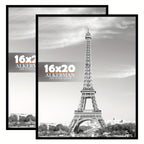 Molduras de fotos pretas conjunto 2 peças montagem em parede, estilo clássico A4 e 30x40 cm