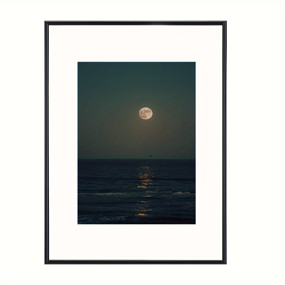 Moldura para foto preta retangular para parede e mesa, decoração clássica