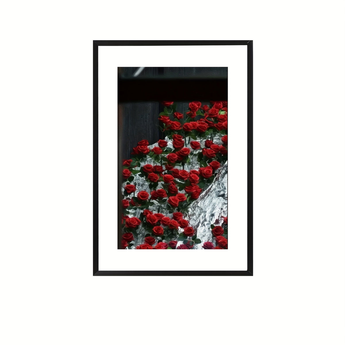 Moldura para foto preta para decoração de parede e mesa, design clássico retangular