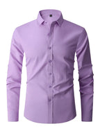 Camisa slim fit masculina com botões e gola clássica