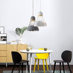 Candeeiro suspenso industrial 1 lâmpada, metal geométrico para cozinha e sala de jantar