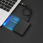 SSD externo portátil USB compacto em alumínio, transferência rápida até 540 MB/s