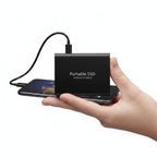 SSD externo portátil USB compacto em alumínio, transferência rápida até 540 MB/s