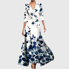 Vestido feminino manga longa alfaiataria corte ajustado comprimento longo