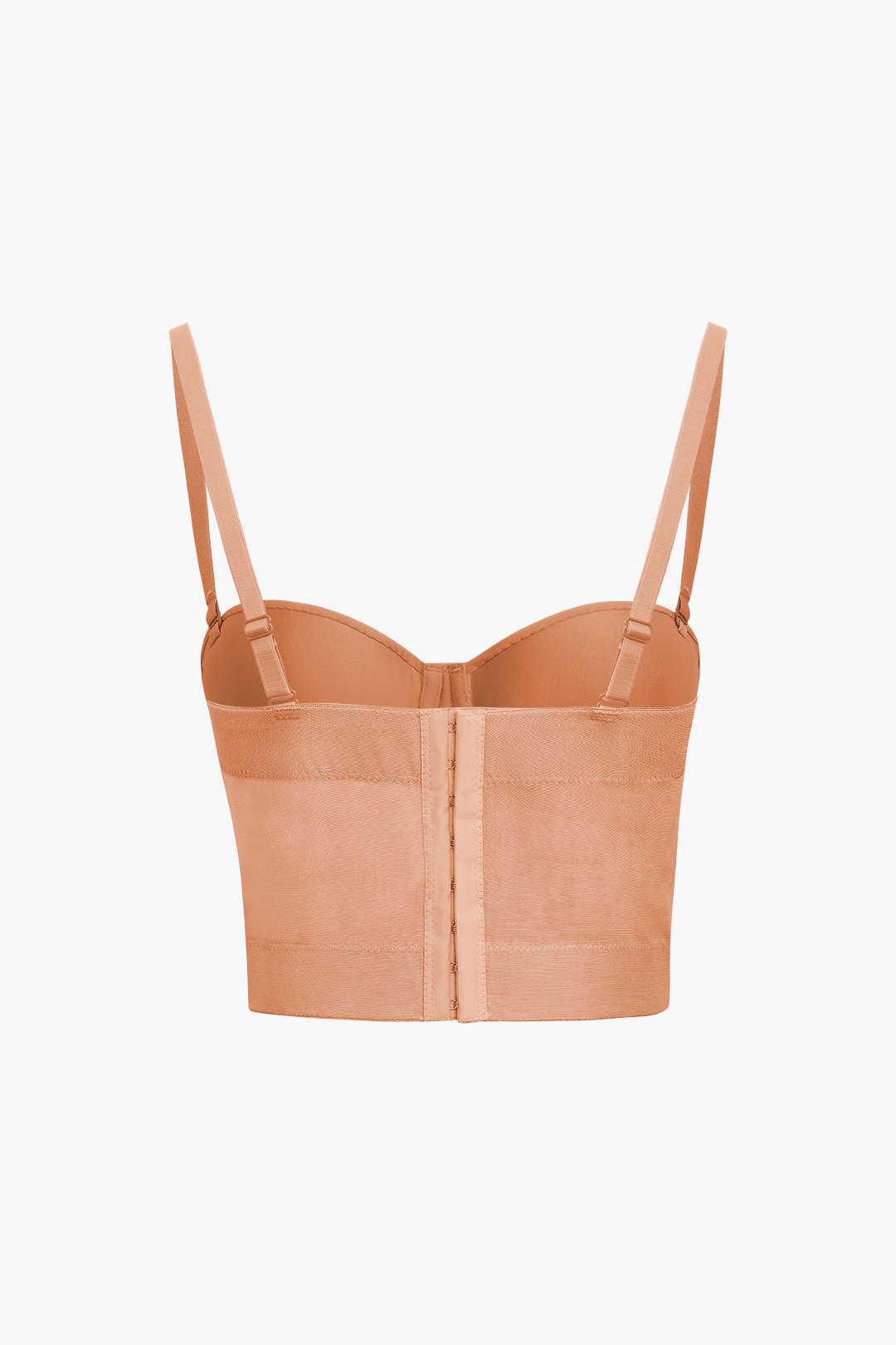 Top de renda feminino bustier com taças acolchoadas e alças ajustáveis