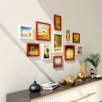 Conjunto de molduras para fotos 11 peças estilo clássico, instalação sem furos, decoração sala