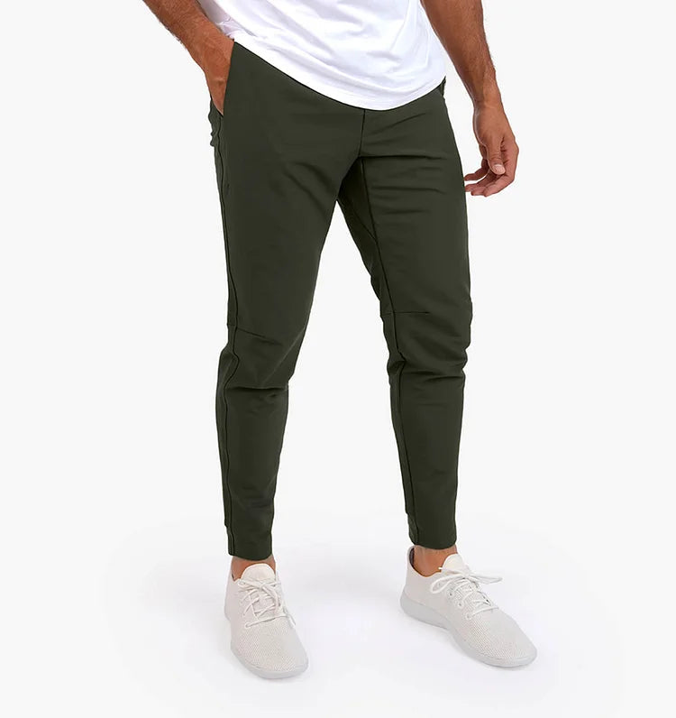 Calças de fato masculinas em tecido stretch elástico, elegantes e confortáveis para escritório