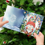 Cartões de Natal DIY 5D Diamond Painting com envelopes, designs de Pai Natal multicoloridos, conjunto 12 peças