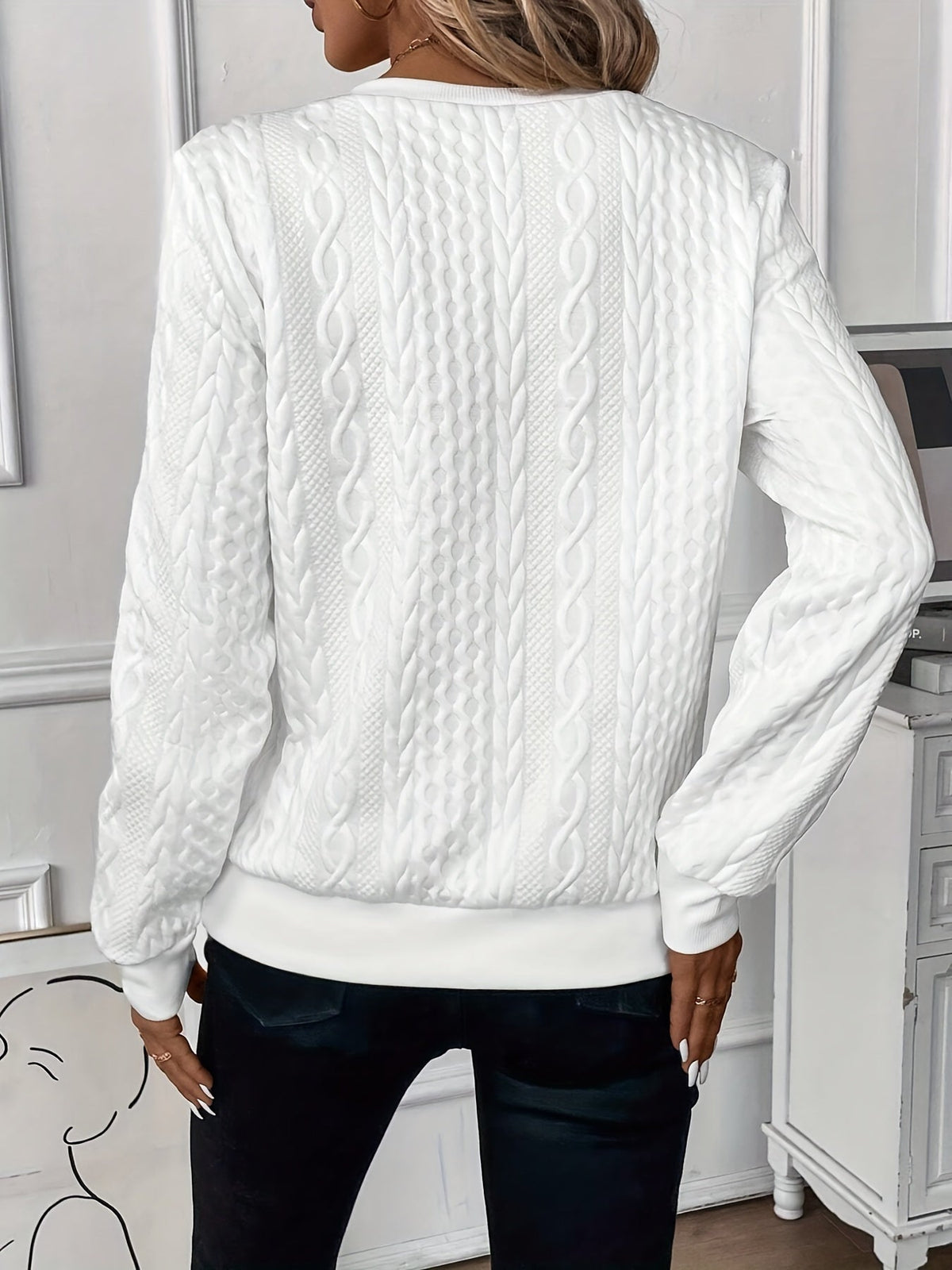 Camisola feminina de malha suave corte elegante conforto diário