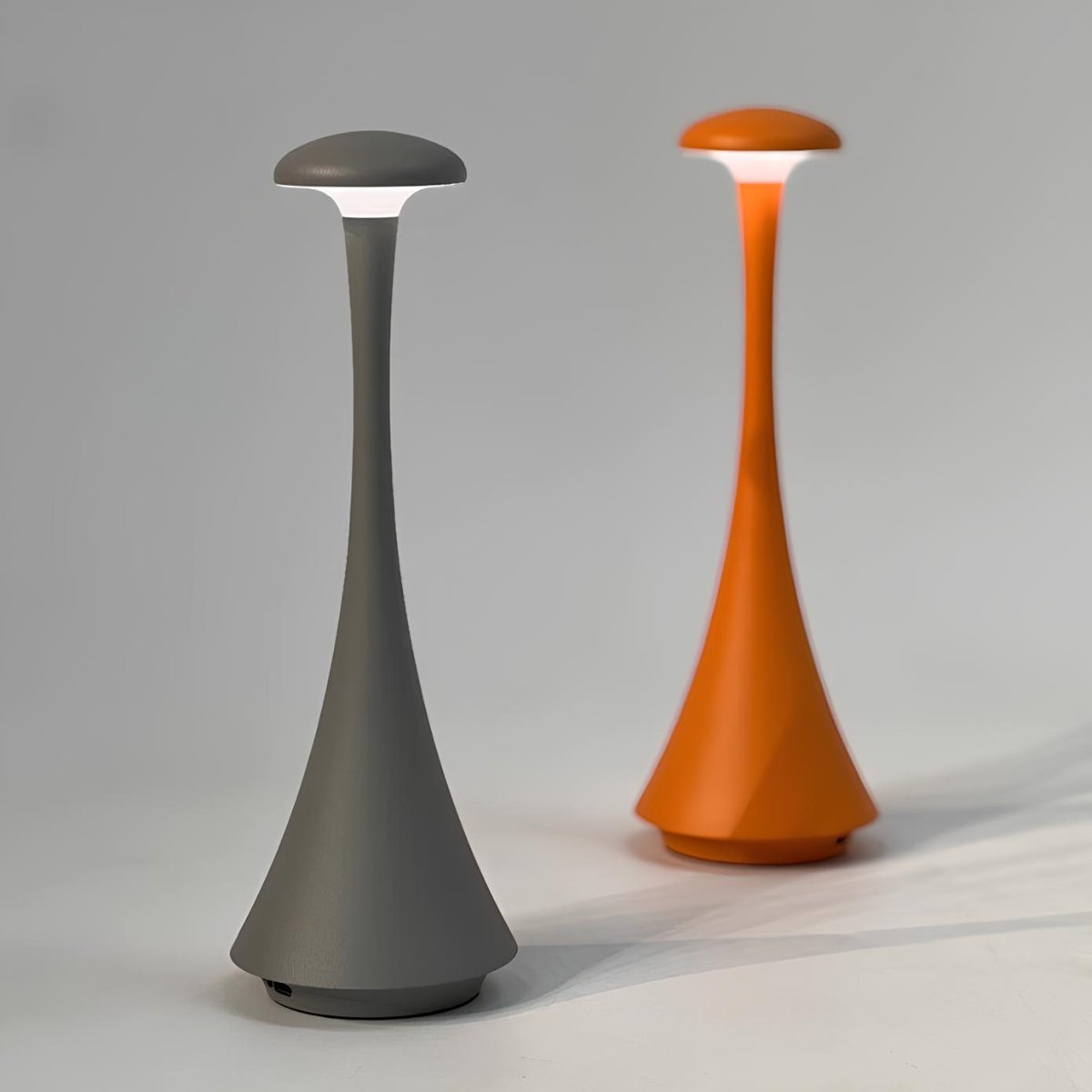 Candeeiro de mesa recarregável com toque sensitivo e luz regulável em alumínio
