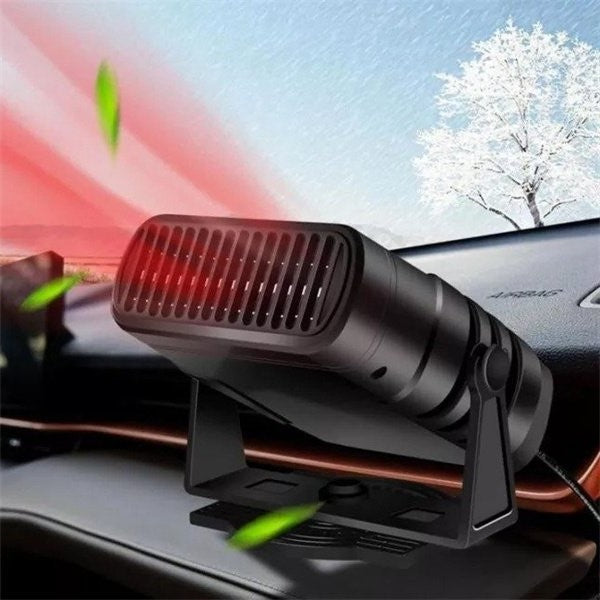 Aquecedor portátil para carro 12V com rotação 360° e função desembaçador