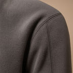 Pullover fleece homem com meio fecho macio casual inverno