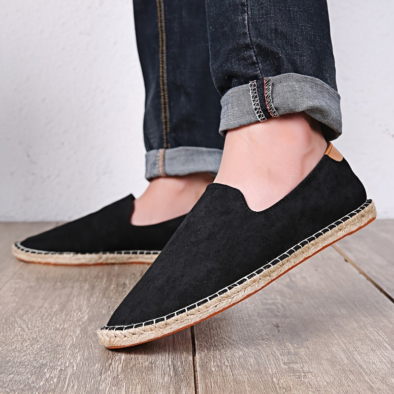 Espadrilles homem slip on casual respiráveis sola leve