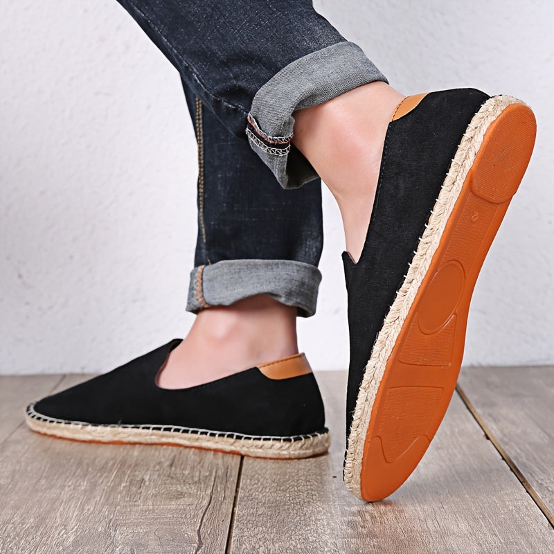 Espadrilles homem slip on casual respiráveis sola leve