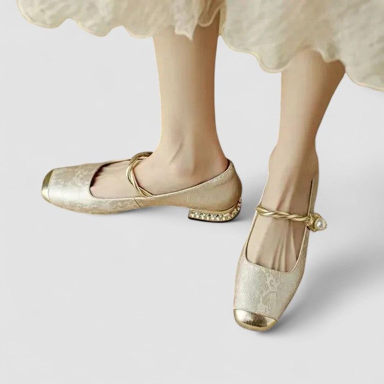 Sapatos Mary Jane ortopédicos salto bloco baixo com tira e fivela