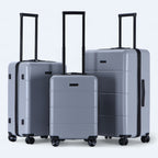 Conjunto de malas rígidas 3 peças hard shell com 4 rodas giratórias tamanhos S M L