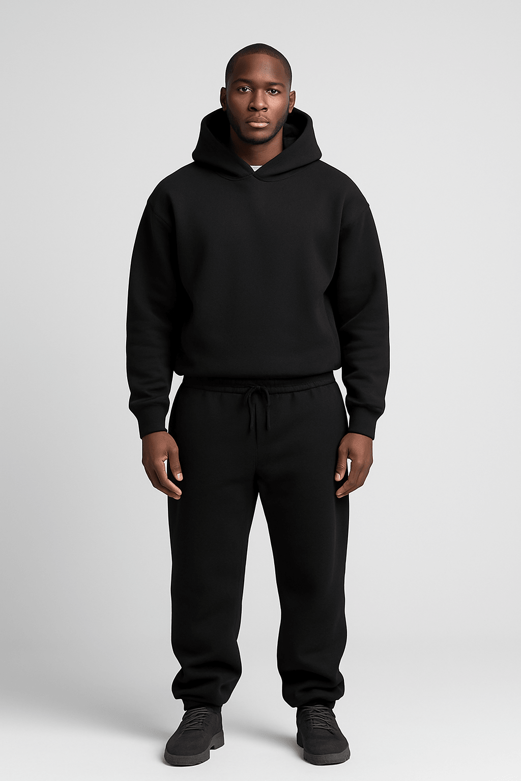 Conjunto treino homem oversized hoodie e jogger 2 peças