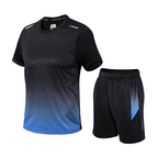 Conjunto desportivo masculino t-shirt e calções respirável secagem rápida