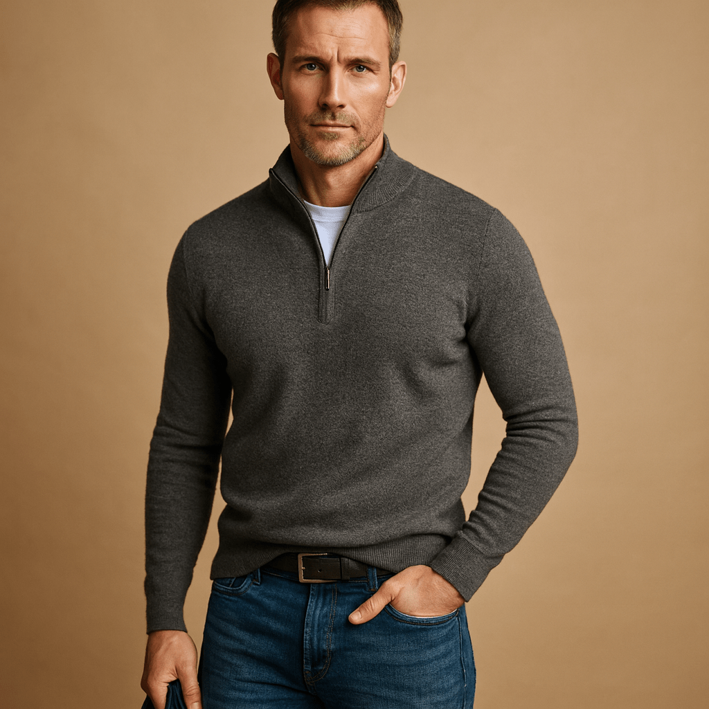 Camisola homem half-zip regular fit, visual moderno e desportivo