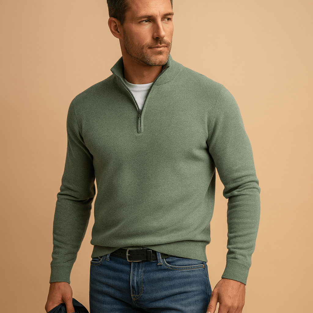 Camisola homem half-zip regular fit, visual moderno e desportivo