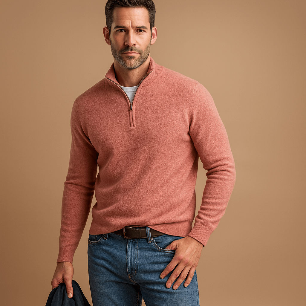 Camisola homem half-zip regular fit, visual moderno e desportivo