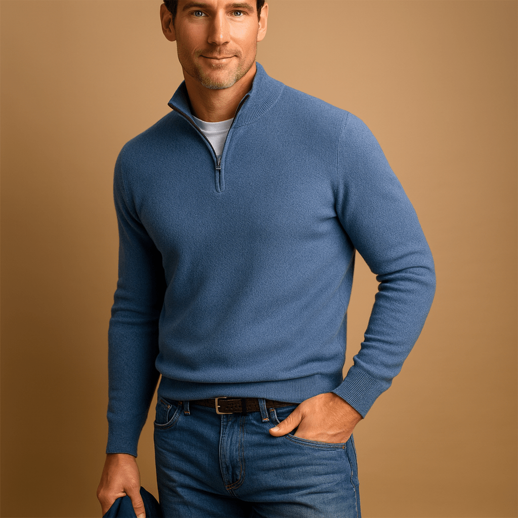 Camisola homem half-zip regular fit, visual moderno e desportivo