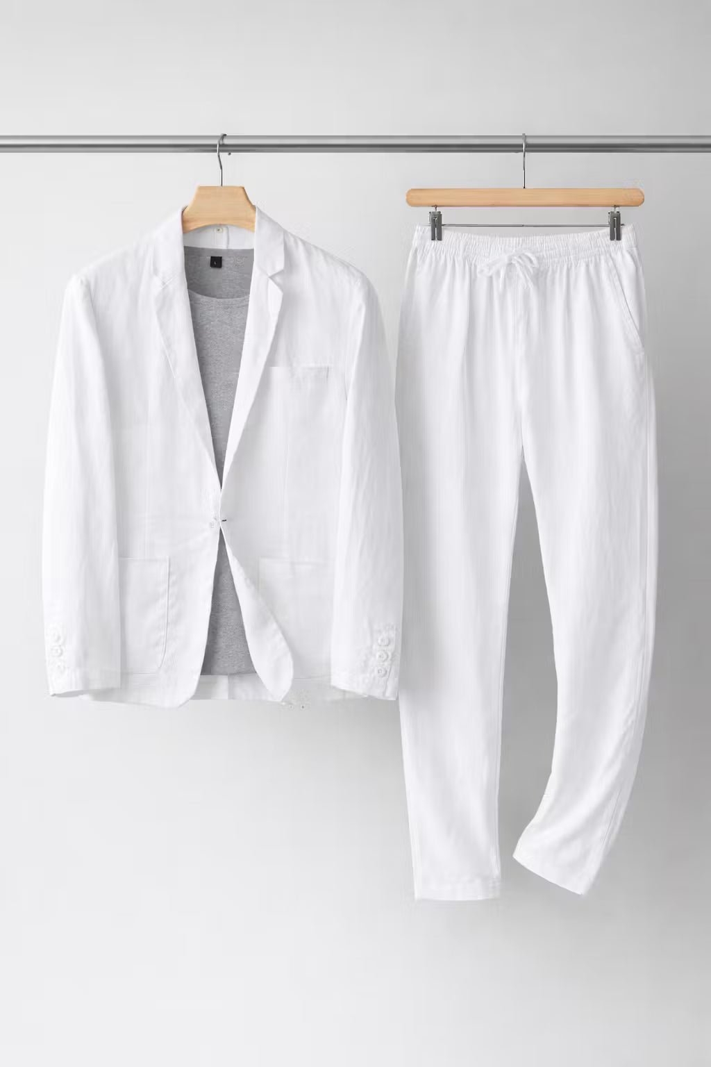 Conjunto masculino linho blazer e calça relaxed fit