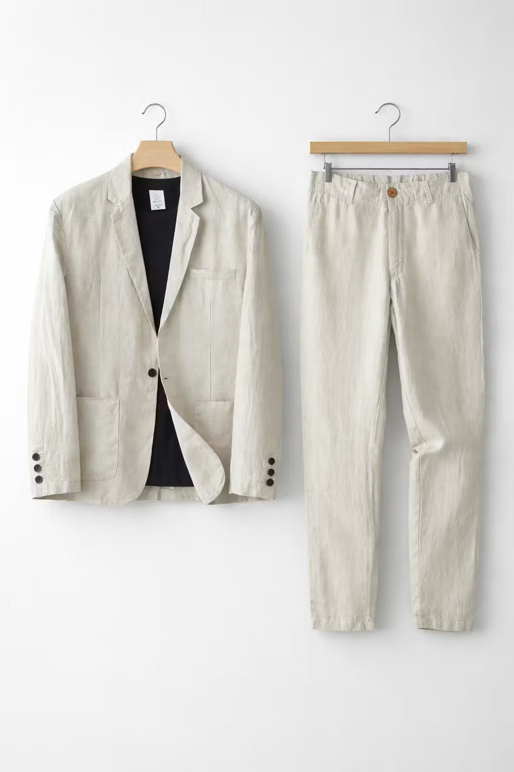Conjunto masculino linho blazer e calça relaxed fit
