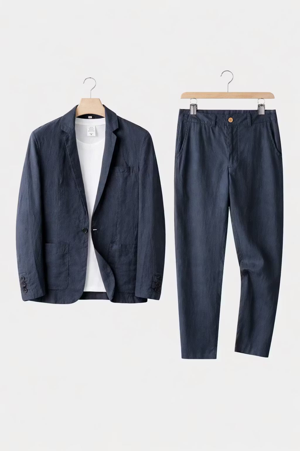 Conjunto masculino linho blazer e calça relaxed fit