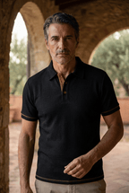 Polo masculino respirável moderno corte moderno gola clássica