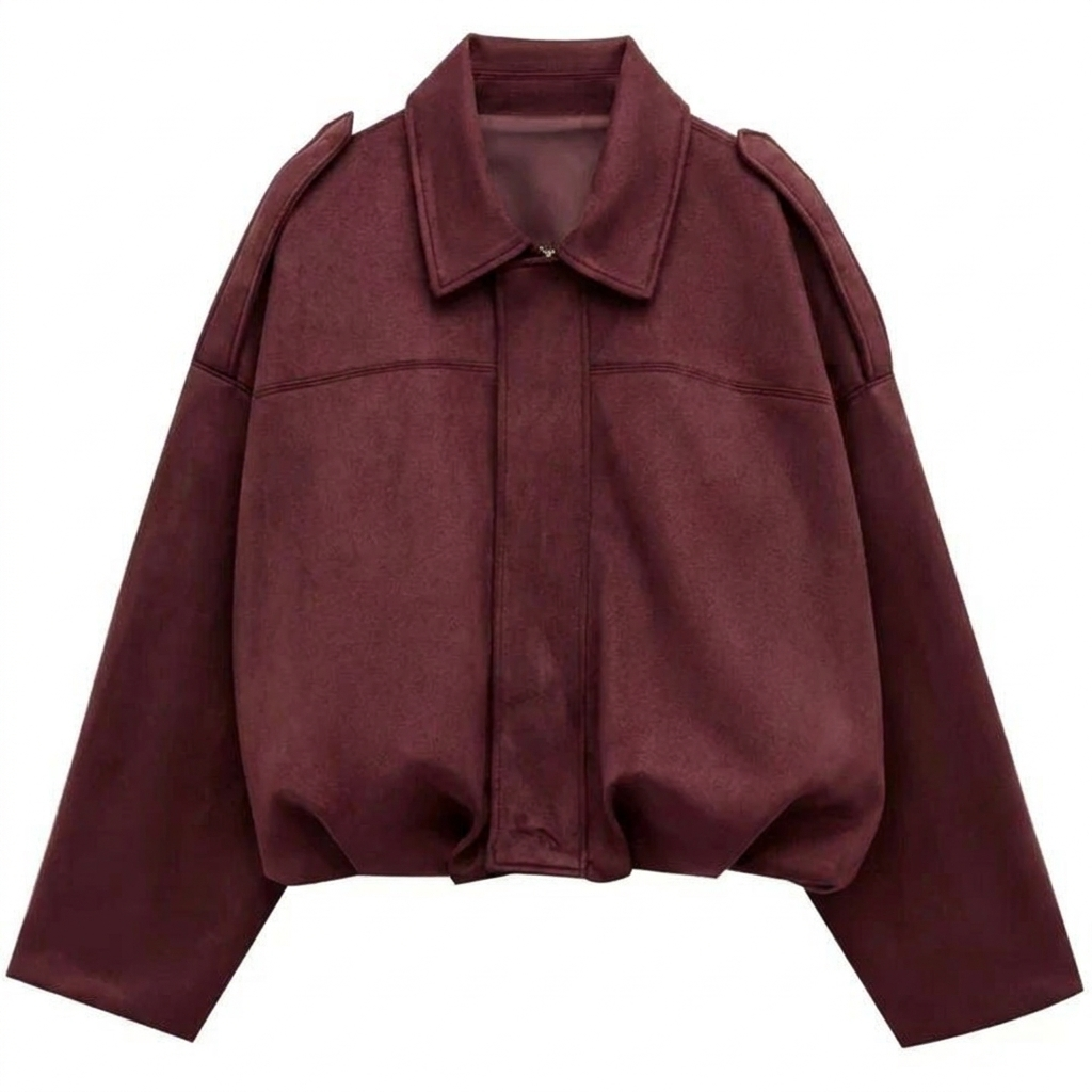 Jaqueta bomber cropped feminina com fecho de correr, estilo casual urbano