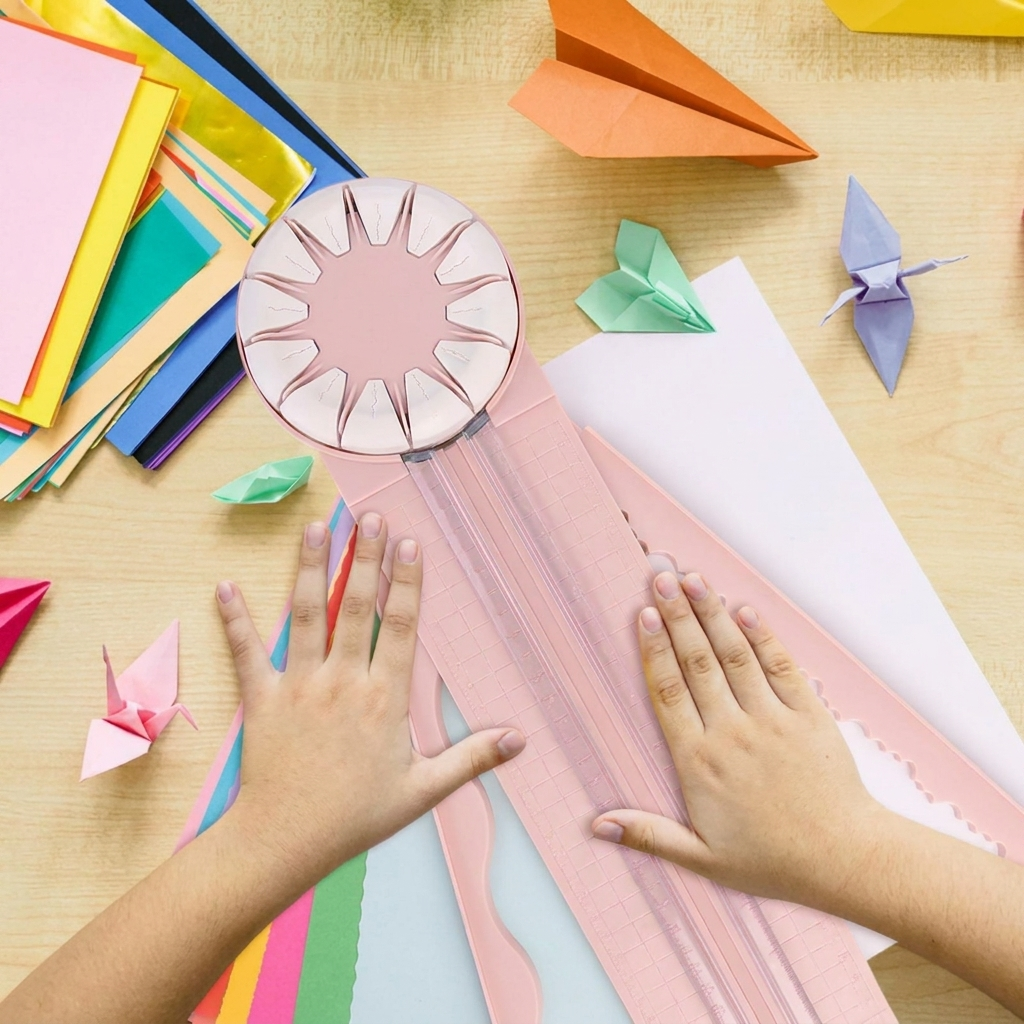 Cortador de papel 12 em 1 multifuncional com lâmina rotativa 360° para scrapbooking e DIY