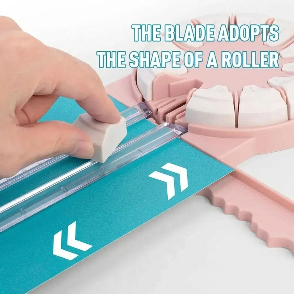 Cortador de papel 12 em 1 multifuncional com lâmina rotativa 360° para scrapbooking e DIY