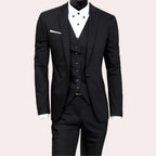 Fato masculino de 3 peças slim fit elegante para casamento e negócios