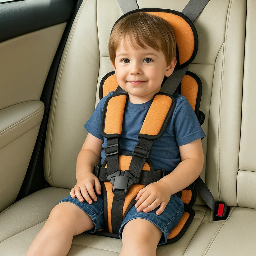 Cadeira de viagem infantil dobrável e leve com arnês de 5 pontos para crianças