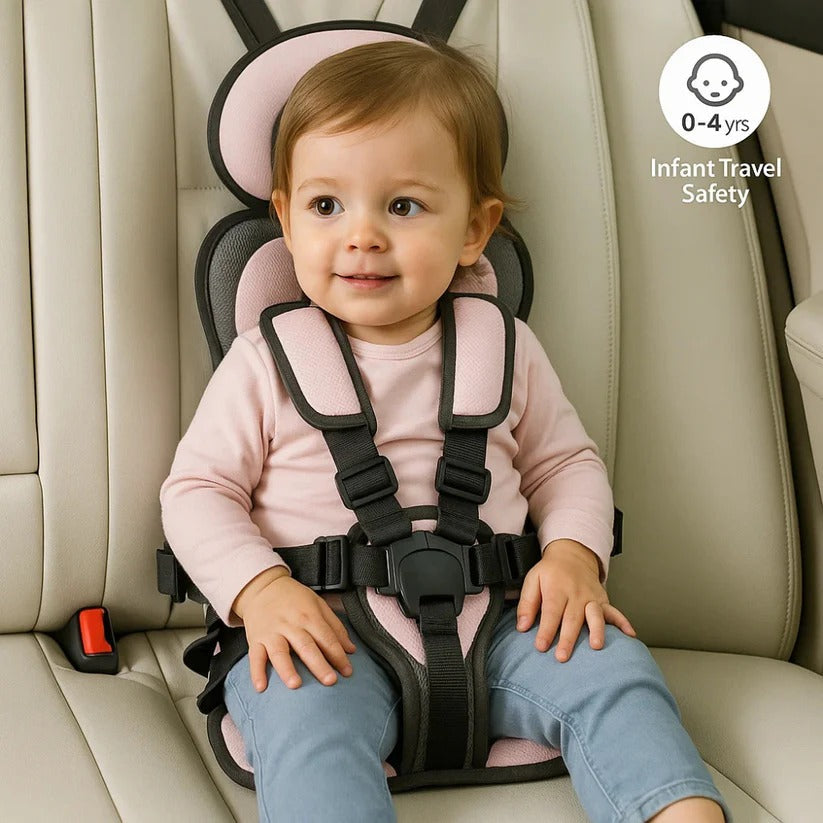 Cadeira de viagem infantil dobrável e leve com arnês de 5 pontos para crianças