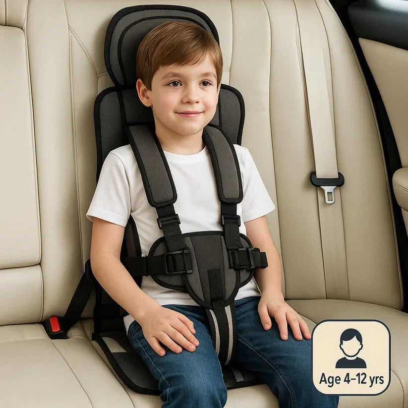 Cadeira de viagem infantil dobrável e leve com arnês de 5 pontos para crianças