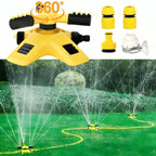 Aspersor de jardim rotativo 360° com rega automática e 4 ângulos ajustáveis