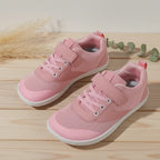 Sapatilhas barefoot infantis respiráveis com sola antiderrapante, design leve