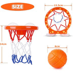 Jogo de basquete para banho com ventosas e 2 bolas, brinquedo de banheira ABS para crianças