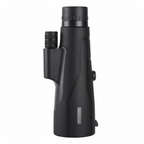 Telescópio monocular portátil impermeável com visão noturna e zoom 12x, preto