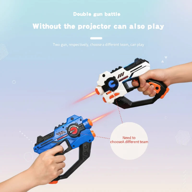 Conjunto laser tag com pistolas infravermelhos para 2 a 6 jogadores, brinquedo de ação para crianças