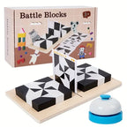 Jogo de Puzzle Battle Blocks educativo em madeira, para crianças a partir dos 3 anos