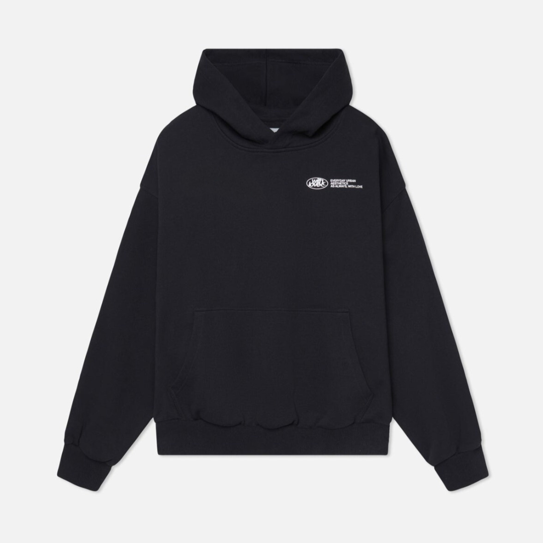 Hoodie algodão moderno unissexo com costuras reforçadas e design minimalista