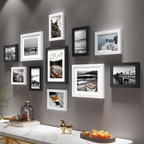 Conjunto de molduras para fotos 11 peças estilo clássico, instalação sem furos, decoração sala