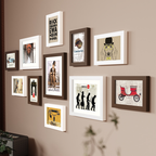 Conjunto de molduras para fotos 11 peças estilo clássico, instalação sem furos, decoração sala